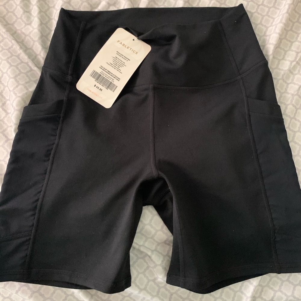 Brand new Fabletics bike shorts. High waisted 6”!
